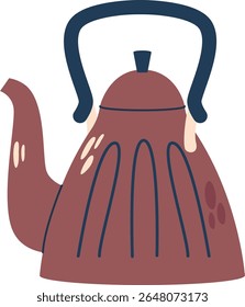 Kettle pot kitchenware vector illustration