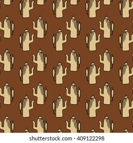 Kettle seamless pattern.Kettle vector illustration.