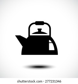 Kettle silhouette icon. Vector illustration 