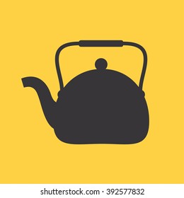 Kettle silhouette icon. Vector illustration