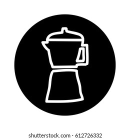 kettle silhouette isolated icon
