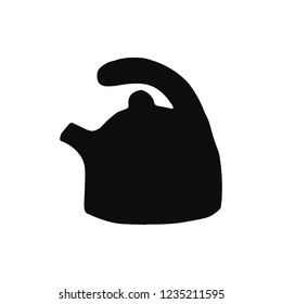 kettle silhouette vector icon. isolated object.