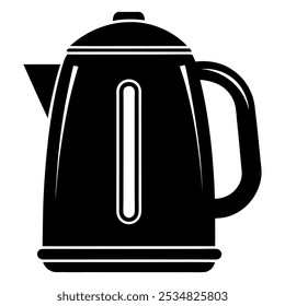 Kettle Silhouette Vector Illustration, kettle icon vector.