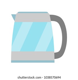 Kettle simple icon isolated. Household appliance. Kettle for boiling water. Flat style. Vector illustration