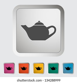 Kettle. Single icon. Vector illustration.