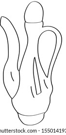 A kettle sketch. Tall kettle. Vector image.