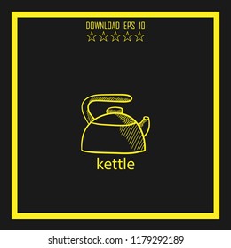 kettle sketch vector icon