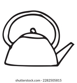 Kettle sketch, vector illustration icon