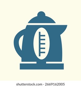 Wasserkocher stehen Symbol Artwork trendy nützlichen Vektor Illustration Design niedlich bunten Hintergrund.eps