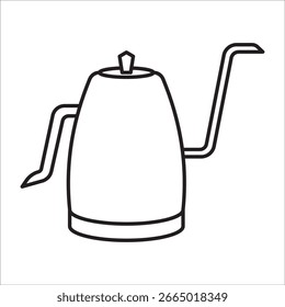 Umrissvektor des Wasserkocher-Stock-Symbols