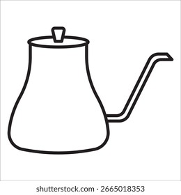 Umrissvektor des Wasserkocher-Stock-Symbols
