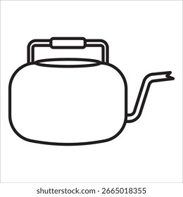 Umrissvektor des Wasserkocher-Stock-Symbols