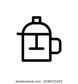 Señal de Vector del icono del café del té de la caldera