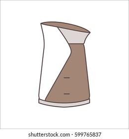 Kettle for tea or coffee symbol simple flat icon on background
