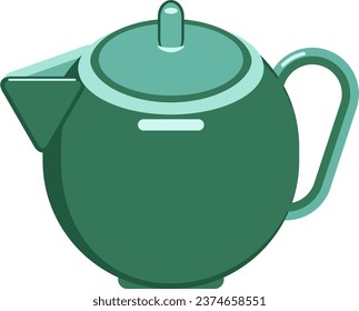 Hogar de té Kettle equipo interior vector ilustración plana