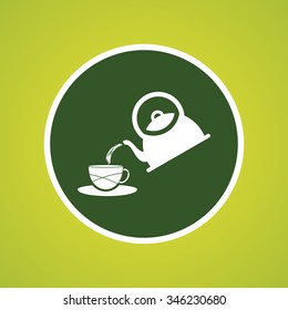 Kettle. Tea Pot Icon. 