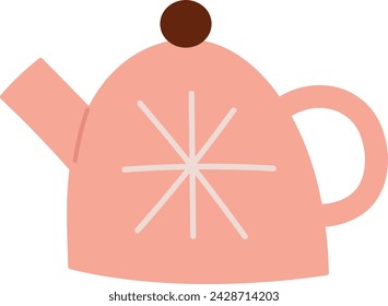 Kettle With Tea Vector Illustration