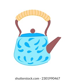 kettle teapot ceramic cartoon. kitchenware dishware, hot tea kettle teapot ceramic sign. isolated symbol vector illustration