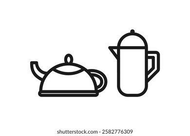 kettle or teapot icon line design