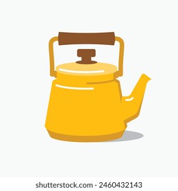 Kettle or teapot illustration isolated 