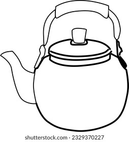 kettle in vector art style