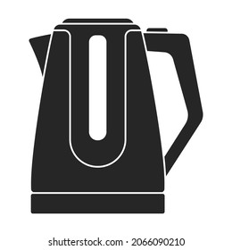 Kettle vector black icon. Vector illustration teapot on white background. Isolated black illustration icon of kettle .