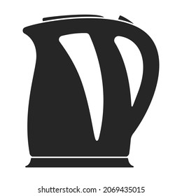 Kettle vector black icon. Vector illustration teapot on white background. Isolated black illustration icon of kettle .