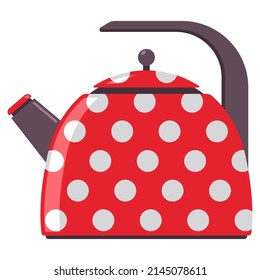 Ilustración de dibujos animados de vector Kettle aislado en un fondo blanco.