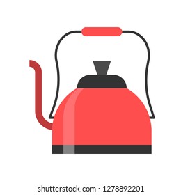 Kettle vector, coffee related flat design icon