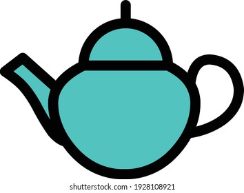 kettle vector colour line icon