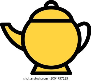 kettle vector colour line icon