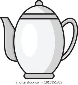 kettle vector flat color icon 