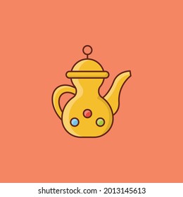 kettle vector flat color icon