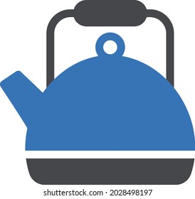 icono de color de glifo vector de hervidor de agua