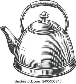 kettle vector hand drawn sketch vector illustration