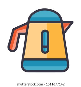kettle vector icon. colorful icon. vector graphics