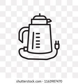 Kettle vector icon isolated on transparent background, Kettle logo concept