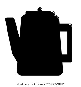 kettle vector icon isolated on white background, vector illustration, cookware, kitchenware