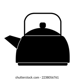 icono del vector de hervidor aislado en fondo blanco, ilustración vectorial, utensilios de cocina