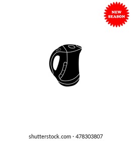 Kettle vector icon isolated on white background.
