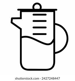 Icono de vector de hervidor, símbolo de hervidor de agua. Ilustración plana moderna y simple del vector. Adecuado para sitios web o aplicaciones móviles