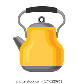 Kettle vector icon.Cartoon vector icon isolated on white background kettle.