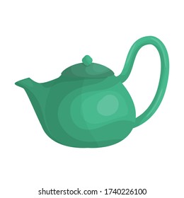 Icono de vector de Kettle.Icono de vector de dibujos animados aislado en hervidor de fondo blanco.