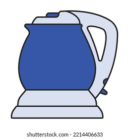 Kettle vector icon.Color vector icon isolated on white background kettle.