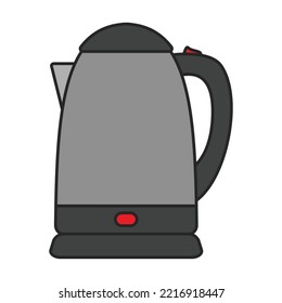 Icono de vector Kettle.Icono de vector de color aislado en hervidor de fondo blanco.