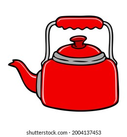 kettle vector illustration,
isolated on white background.top view
