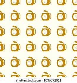 Kettle vector illustration on a seamless pattern background. Set of elements