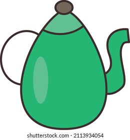 ilustración de kettle Vector en un fondo transparente.Símbolos de calidad premium.Icono plano de línea vectorial para concepto y diseño gráfico.
