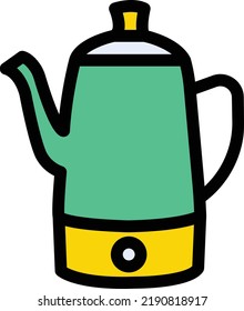 kettle Vector illustration on a transparent background.Premium quality symmbols.Stroke vector icons for concept and graphic design.