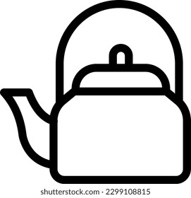 ilustración de kettle Vector en un fondo transparente. Símbolos de calidad superior. Iconos vectoriales de línea delgada para el diseño de conceptos y gráficos.